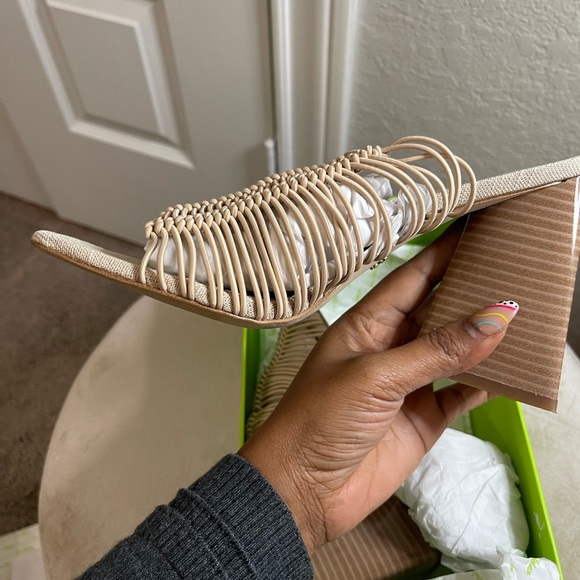 Sam Edelman Laurette caged Sandal 8.5 Nude - Picture 2 of 8